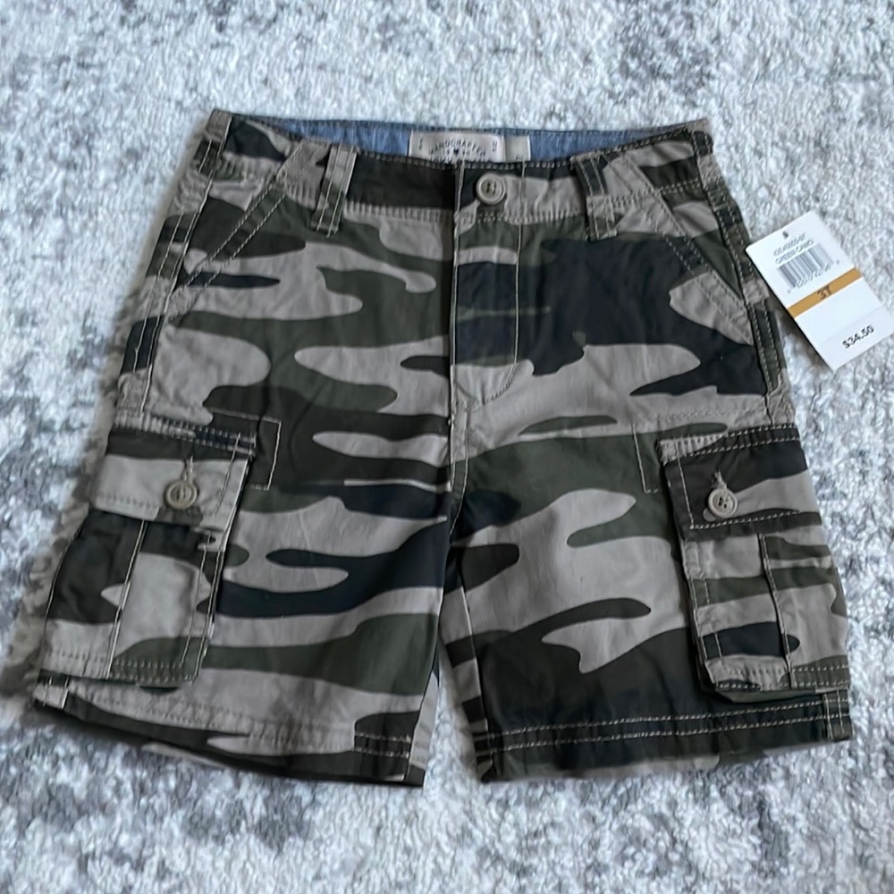 Brand New Camo cargo shorts for kids